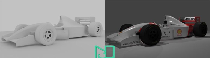 Carro modelado e finalizado