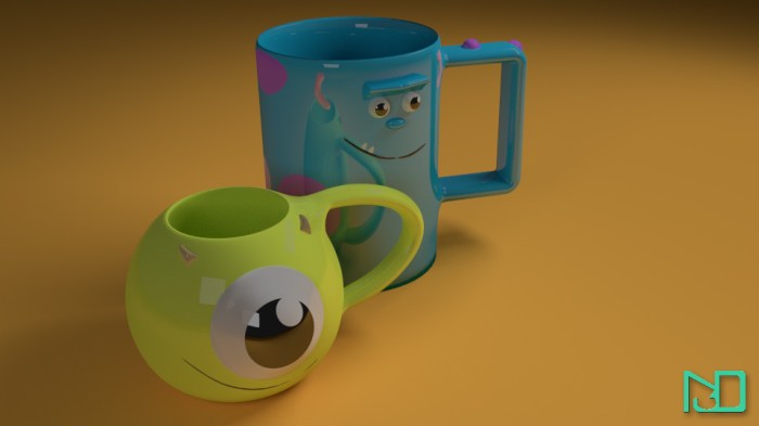 Caneca do Mike e do Sulley